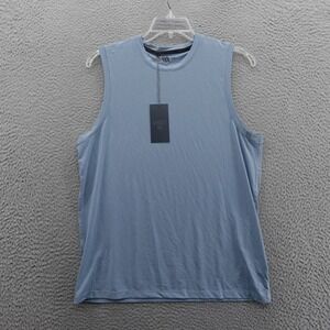 VRST Mens Icon Tank Top Medium Muted Denim Blue Lightweight UV NEW